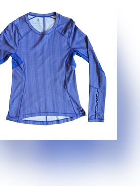 90 Degree By Reflex Athletic Shirt Long Sleeve Striped Purple S